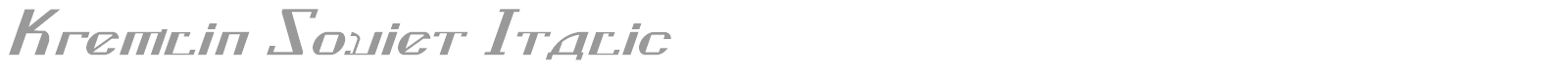 Kremlin Soviet font preview